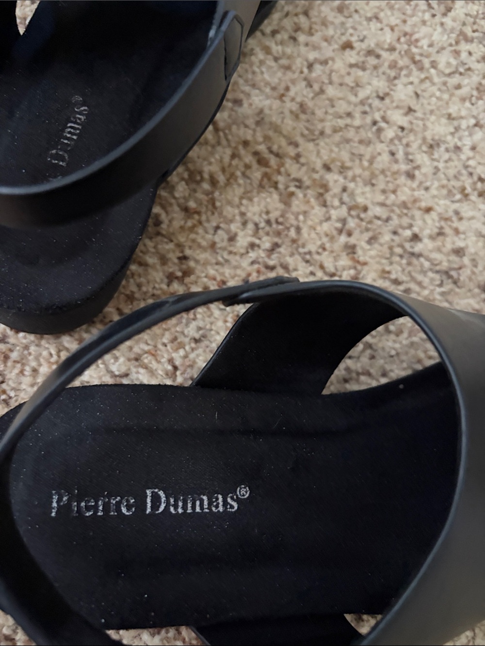 Pierre Dumas Black Open-Toe Slingback Sandals - Picture 5 of 5